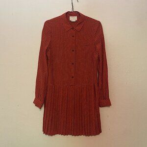 Kate Spade Women's Sullivan Silk Blend Orange Pleated Dress